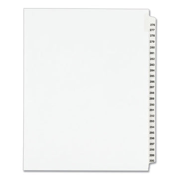 Avery® Preprinted Legal Exhibit Side Tab Index Dividers, Avery Style, 25-tab, 276 To 300, 11 X 8.5, White, 1 Set, (1341) freeshipping - TVN Wholesale